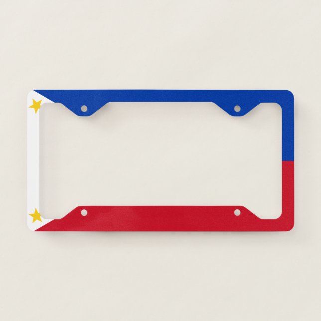 Philippines Flag Filipino Flag License Plate Frame (Front)