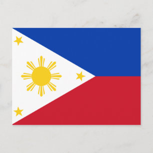 Philippines Flag Filipino Flag Postcard