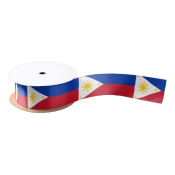 Philippines Flag Filipino Flag Satin Ribbon by FlagGallery at Zazzle