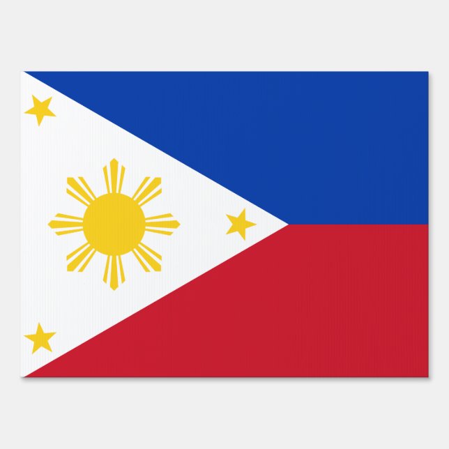Philippines Flag Filipino Flag Sign (Back)