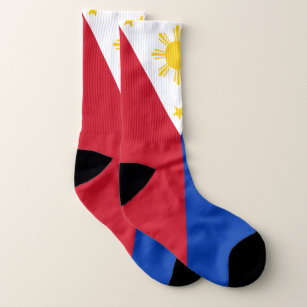 Adult Flag Of Philippines Pattern Athletic Ankle Socks