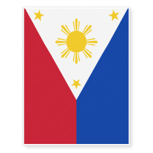 Philippines Flag Filipino Flag Temporary Tattoos