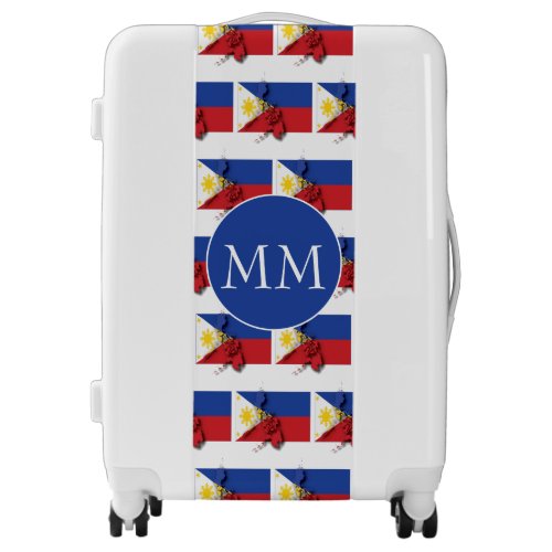 PHILIPPINES FLAG  Filipino Map  Monogram Luggage