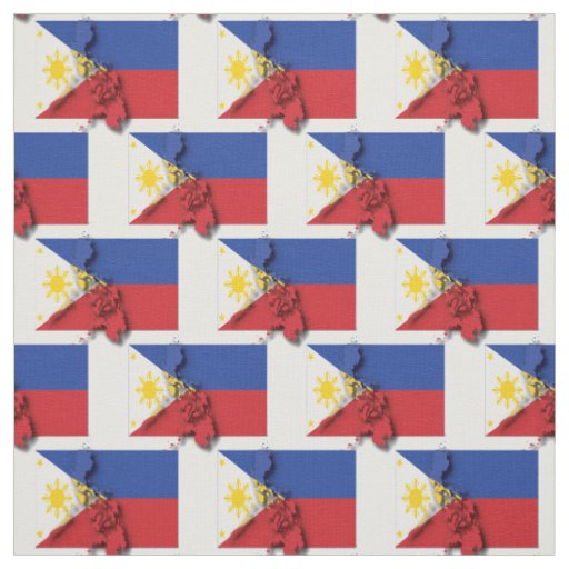 Philippines Flag Filipino Map Outline Fabric Zazzle Com Philippines Flag Filipino Map Outline Fabric Zazzle Com