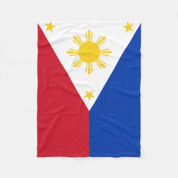 Philippines Flag Fleece Blanket by BeetifulWorld at Zazzle
