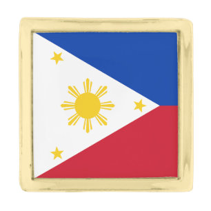 Philippines Flag Gold Finish Lapel Pin