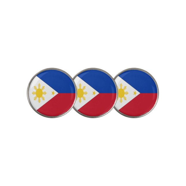 Philippines flag  golf ball marker (3 Up)