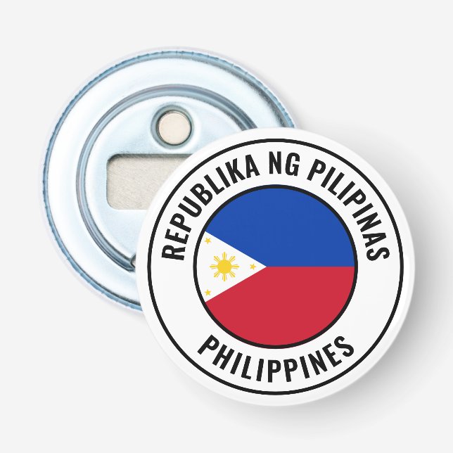 Philippines Flag Gorgeous Patriotic Bottle Opener  (Front)