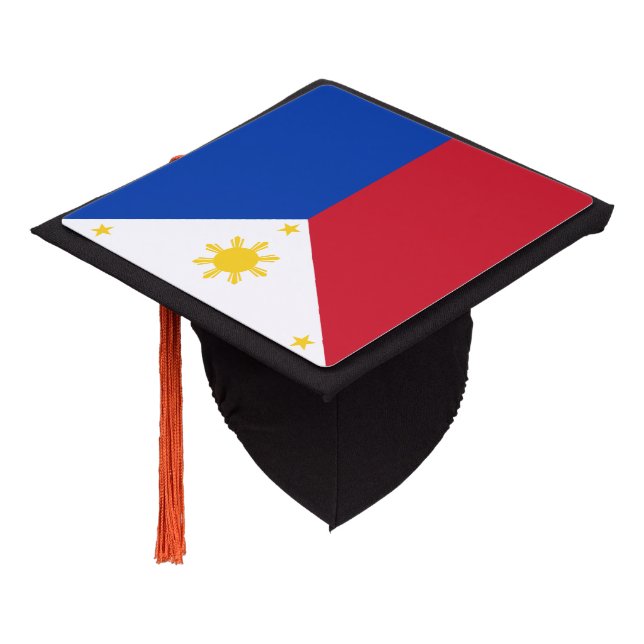 Philippines Flag Graduation Cap Topper (Angled)
