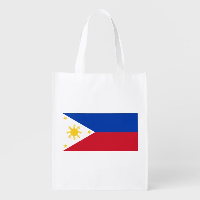 Philippines Flag Grocery Bag (Front)