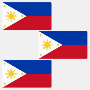 Philippines Flag Labels