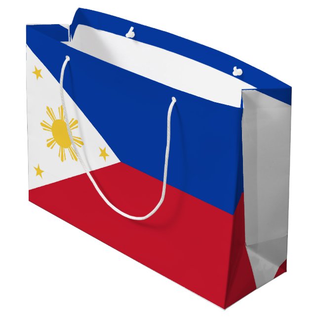 Philippines flag large gift bag (Back Angled)
