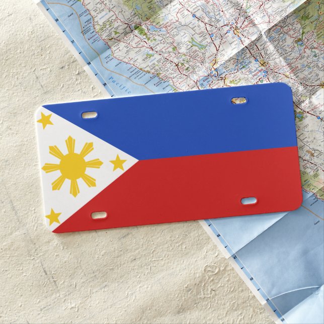 Philippines Flag License Plate (In Situ)