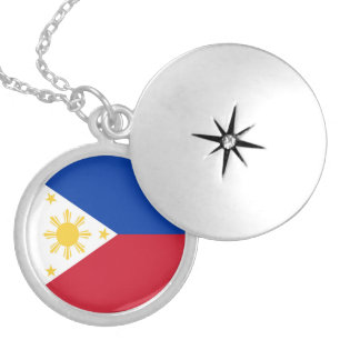 Philippines flag locket necklace