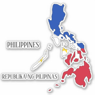 Philippines Flag Map Sticker