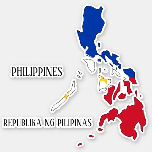 Philippines Flag Map Sticker