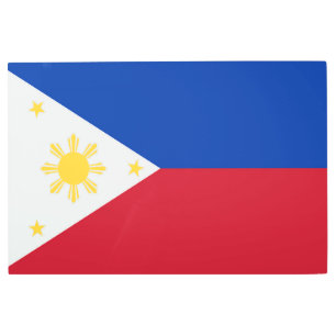 Philippines flag metal print