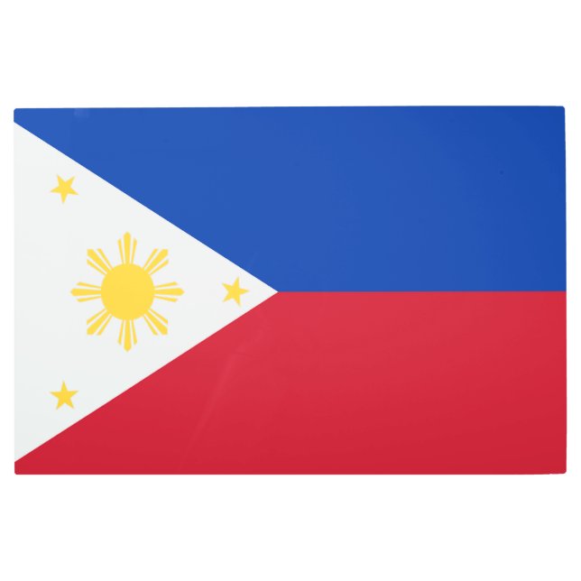 Philippines flag metal print (Front)