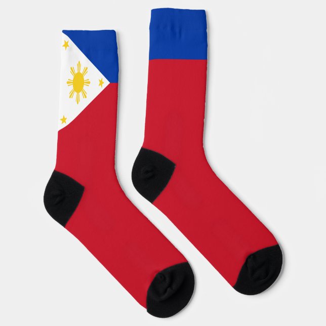 Philippines Flag National Filipino Pride Patriotic Socks (Right)