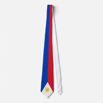 Philippines Flag Neck Tie by GrooveMaster at Zazzle