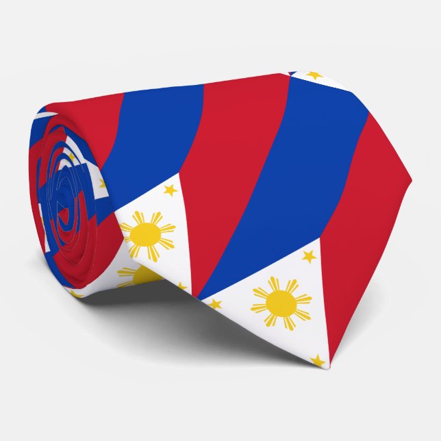 Philippines Flag Neck Tie (Rolled)