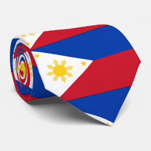 Philippines flag neck tie