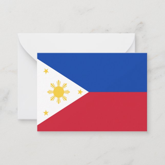Philippines flag note card (Front)