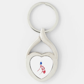 Philippines flag on the map keychain