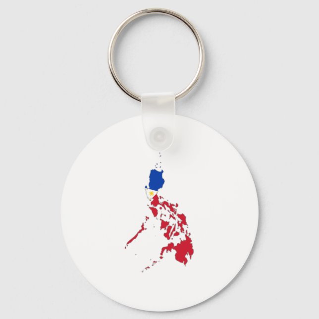 Philippines flag on the map keychain (Front)