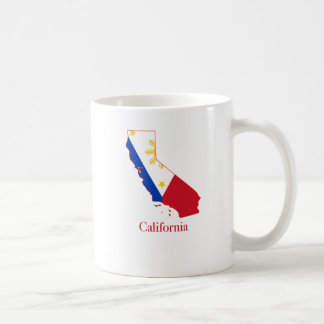 Philippines flag over California state map Coffee Mug