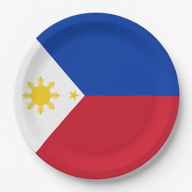 Philippines Flag Paper Plates (Front)