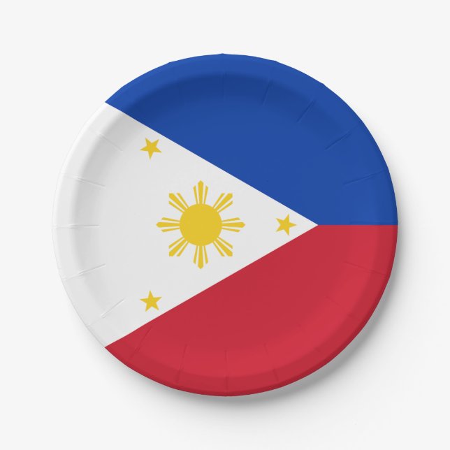 Philippines Flag Paper Plates (Front)