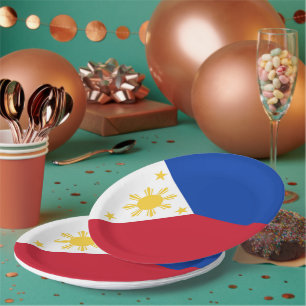 Philippines flag paper plates