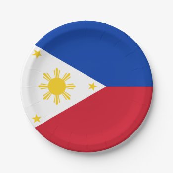 Philippines Flag Paper Plates by BeetifulWorld at Zazzle