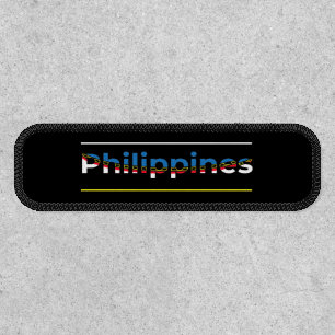 Philippines Flag - Patriotic Cutout Lettering Patch