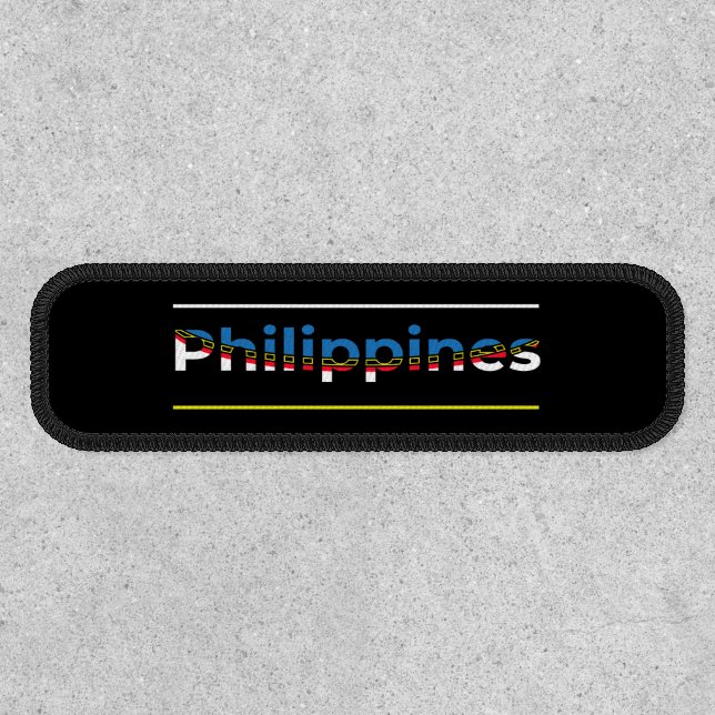 Philippines Flag - Patriotic Cutout Lettering Patch (Front)