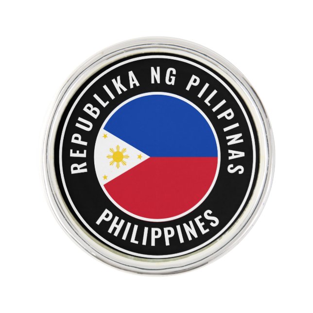 Philippines Flag Patriotic Lapel Pin (Front)