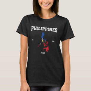 Philippines Flag, Philippines Map, Filipino Nation T-Shirt