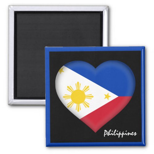 Philippines flag  Philippino heart holidaysports Magnet