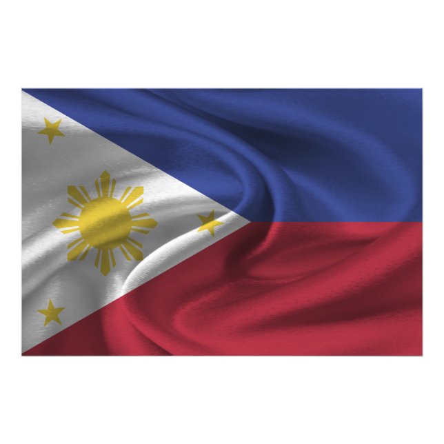 Philippines Flag Photo Print (Front)