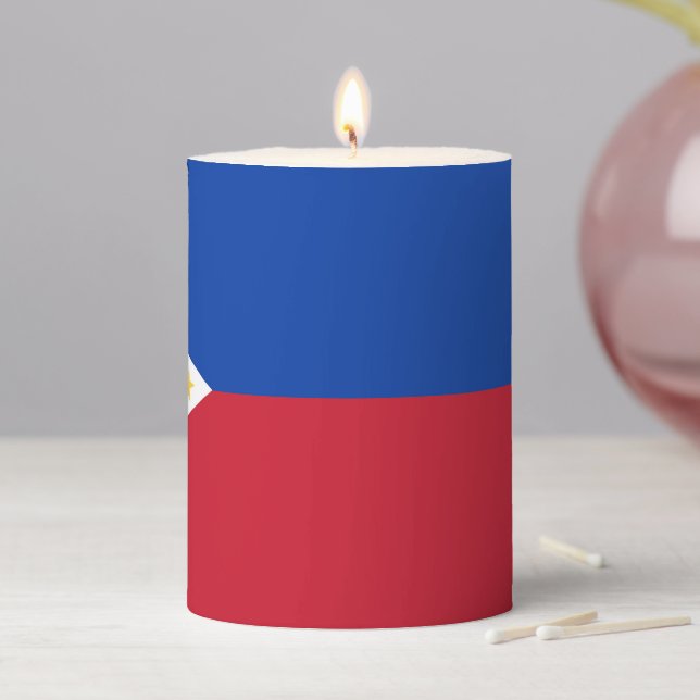 Philippines flag pillar candle (In Situ)