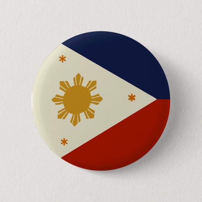 Philippines flag pinback button (Front)