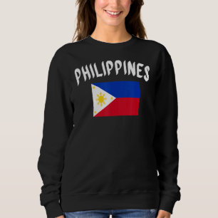 Philippines Flag  Pinoy Filipino Sun Flag Sweatshirt