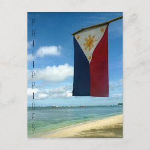 philippines flag postcard