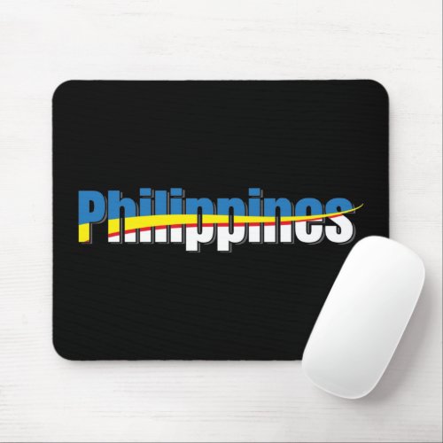 Philippines Flag Pride _ Typography Art Mouse Pad