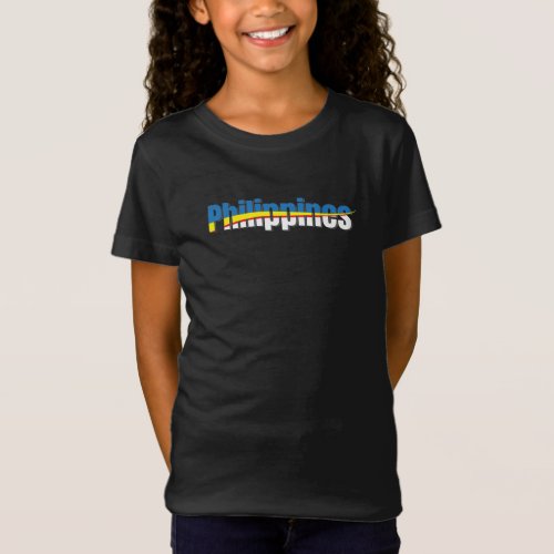 Philippines Flag Pride _ Typography Art T_Shirt