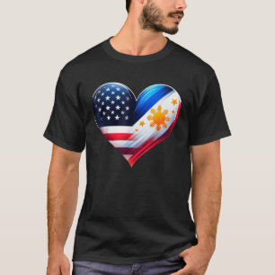 Philippines Flag Proud Filipino Wife Heart Philipp T-Shirt