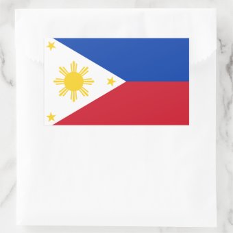 Philippines Flag Rectangular Sticker | Zazzle