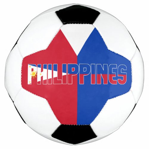 Philippines Flag Red Blue Bicolor Patriotic Soccer Ball