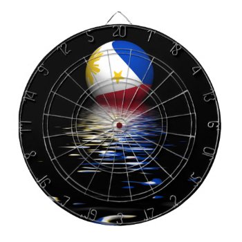 Philippines Flag Rising/setting. Dartboard by Funkyworm at Zazzle